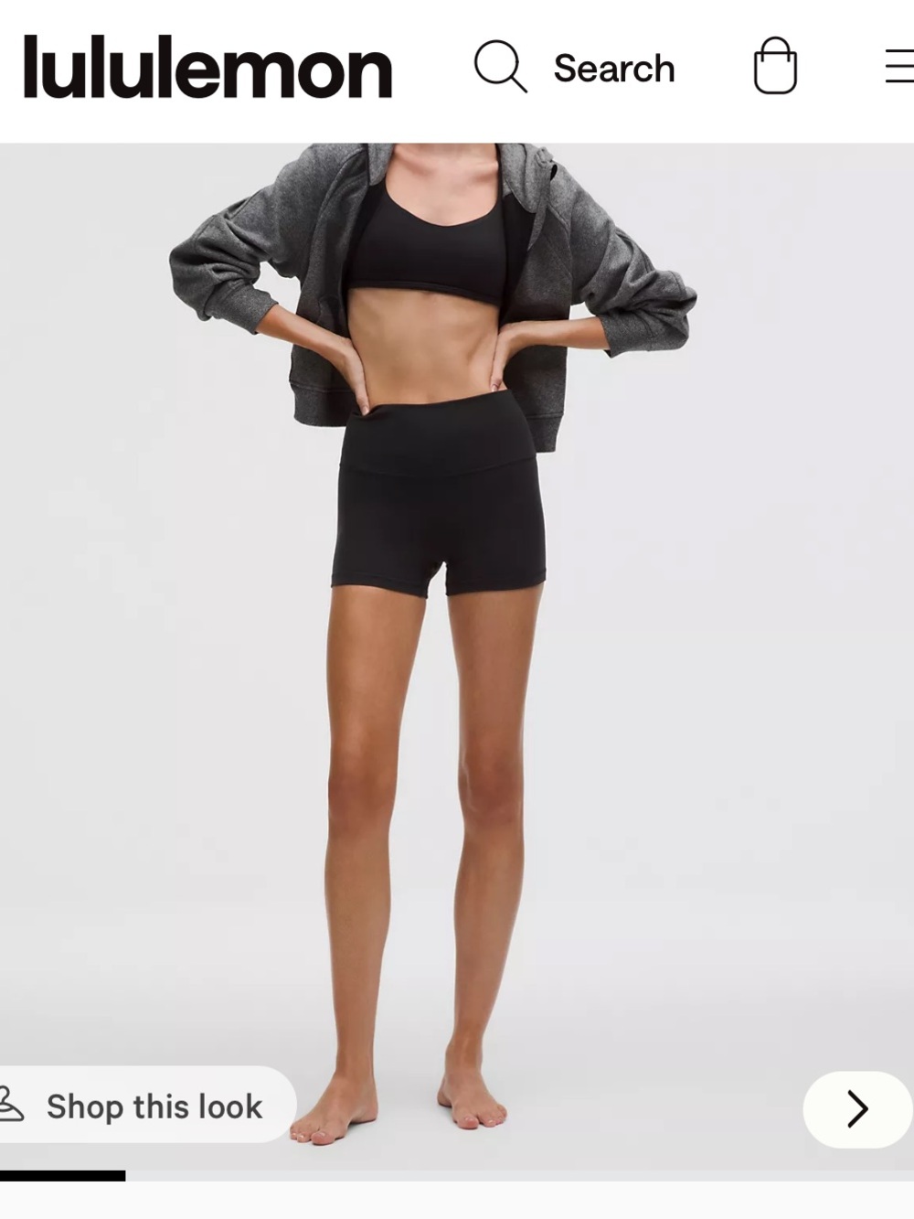 lululemon athletica Black High-Rise Bike Shorts 4”